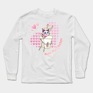 Kitten Kung Pao Chicken - Chinese Food Long Sleeve T-Shirt